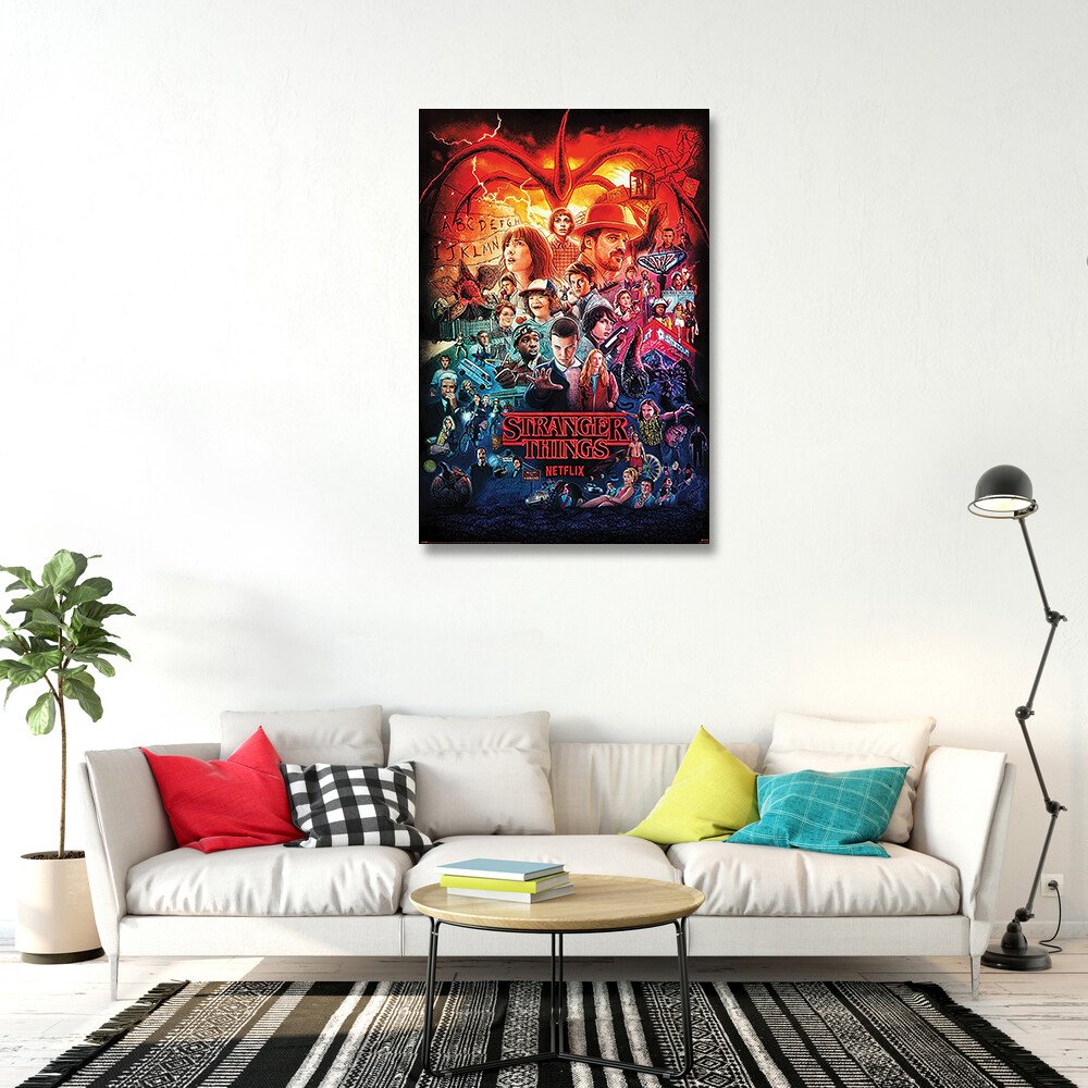 Stranger Things 1, 2, 3 & 4 - TV Show Poster (Poster Montage) (Size: 24" x 36")