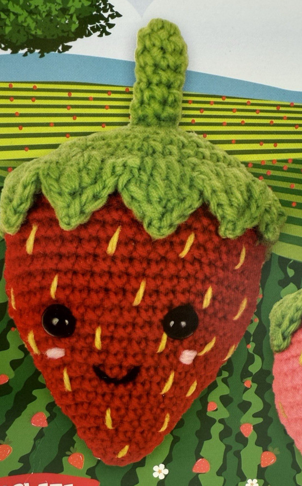 Needle Creations Makes 2 Strawberries Complete Crochet Kit
