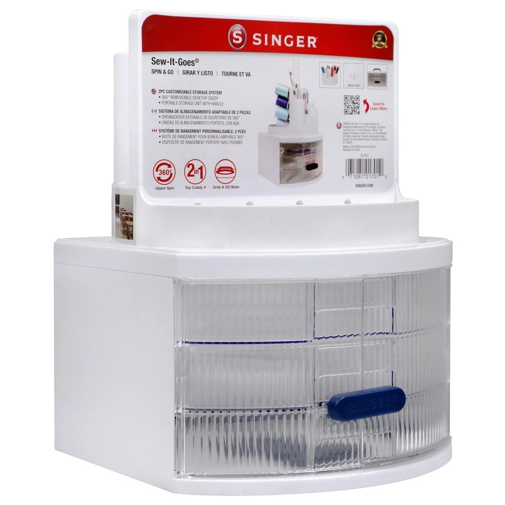 Multipurpose Sewing Storage Container and Craft Organizer with Removable Drawers
