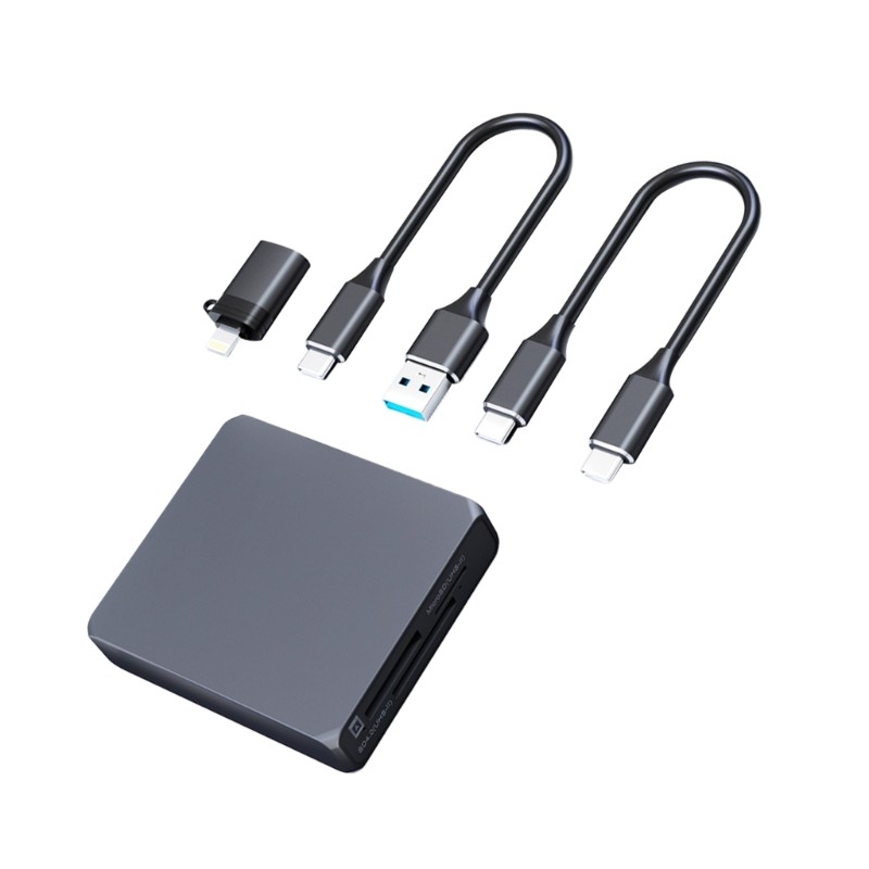 Card Reader USB 3.2 Memory Card Reader 3 Cards Simultaneously CFA SD4.0 TF4.0
