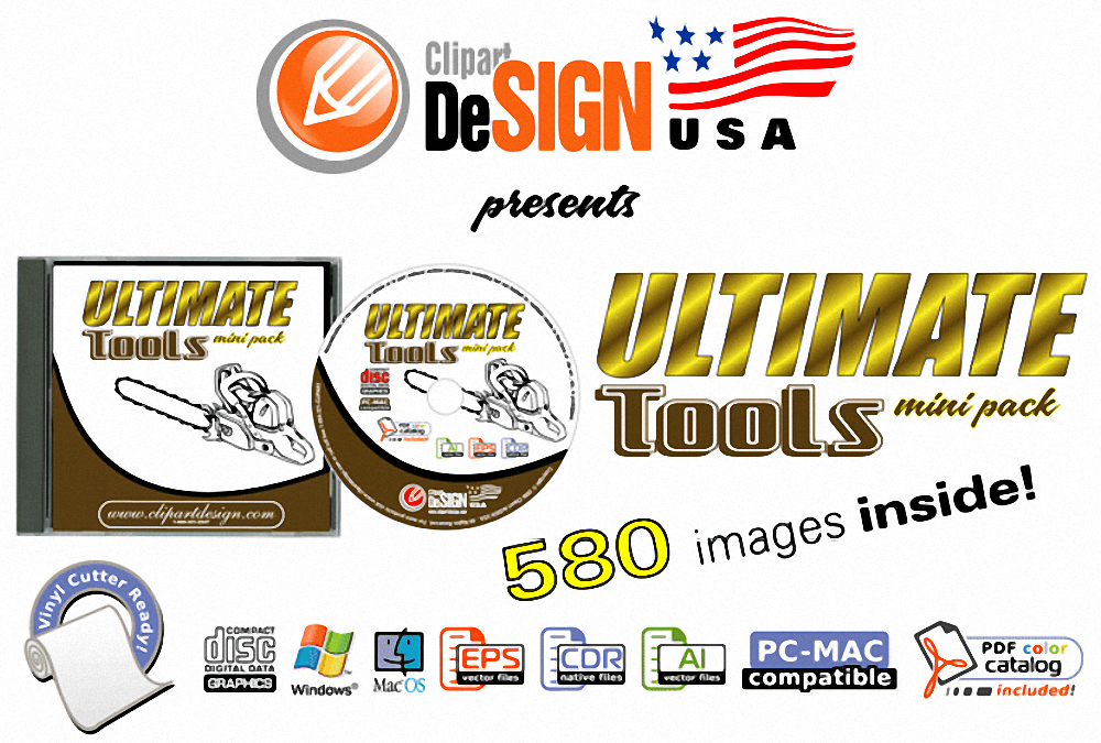 TOOLS CLIPART-VINYL CUTTER PLOTTER IMAGES-EPS VECTOR CLIP ART CD