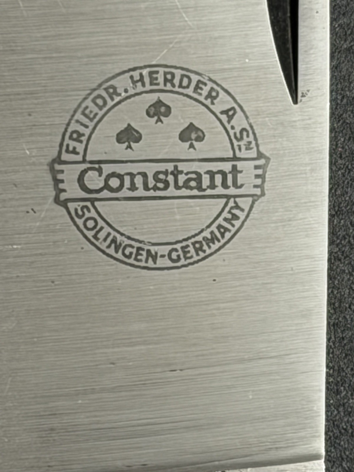 Friedr Herder Abe Soh Constant Knife Blade Only 3-1/2in Used