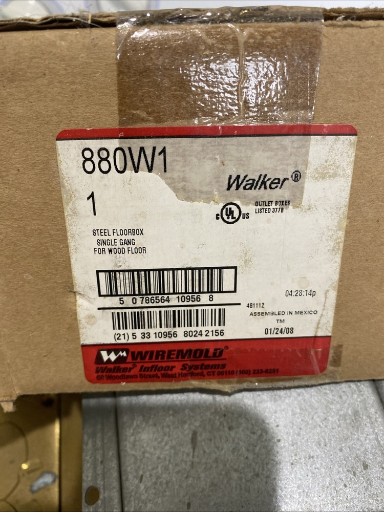 Walker Infloor Rectangular Box With Brass Cover. 880W1 & 828R