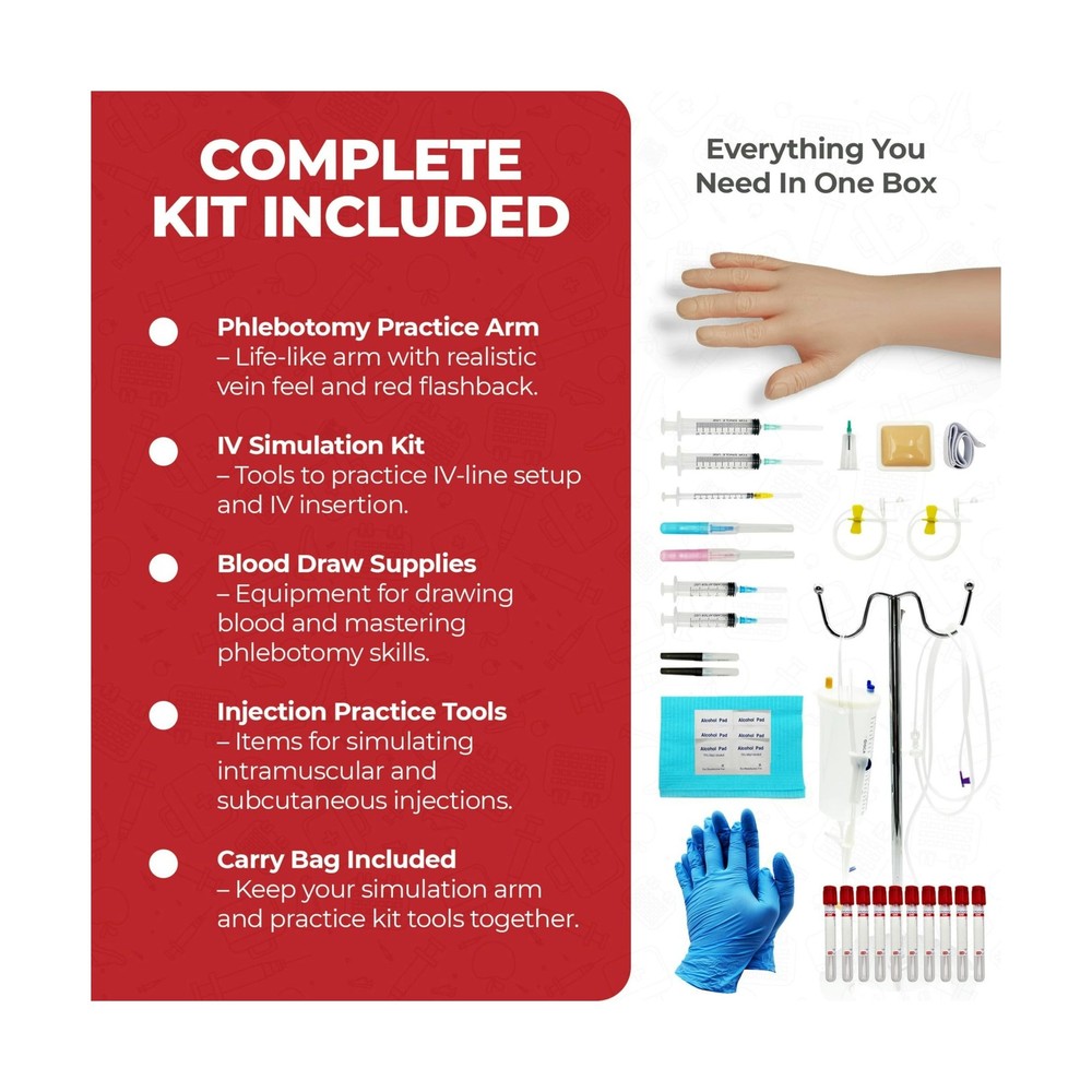 The Apprentice Doctor Phlebotomy Practice Kit – Complete Phlebotomy Traini