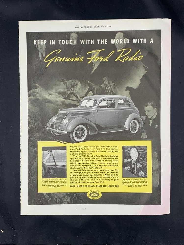 Magazine Ad* - 1937 - Ford Radios