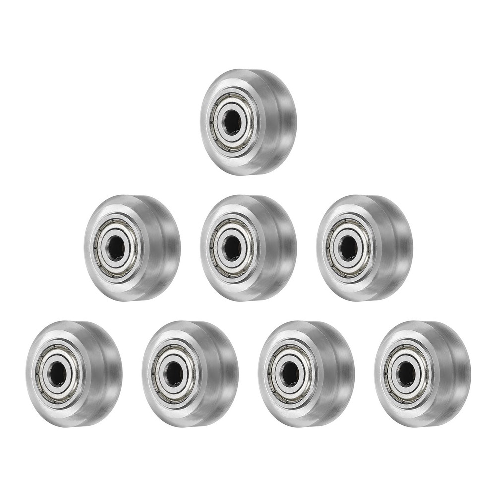 8Pcs 3D Printer Wheel with 625ZZ Linear Bearing for 3D Printer, Transparent