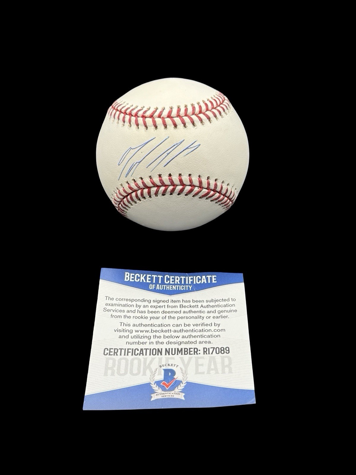 Miguel Andujar Signed OML Baseball BAS Beckett Coa Yankees ROOKIE Auto