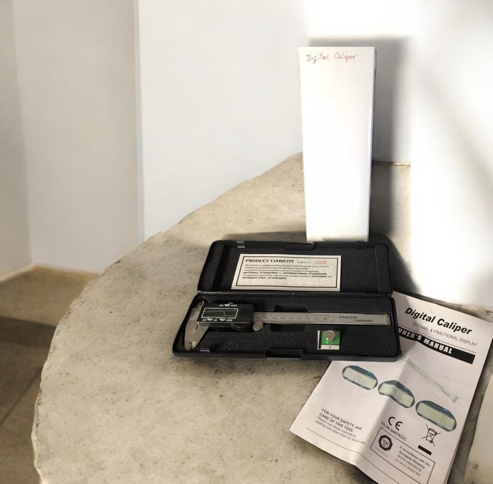 Vintage Digital Caliper National Conversion Table Plastic Box High Precision