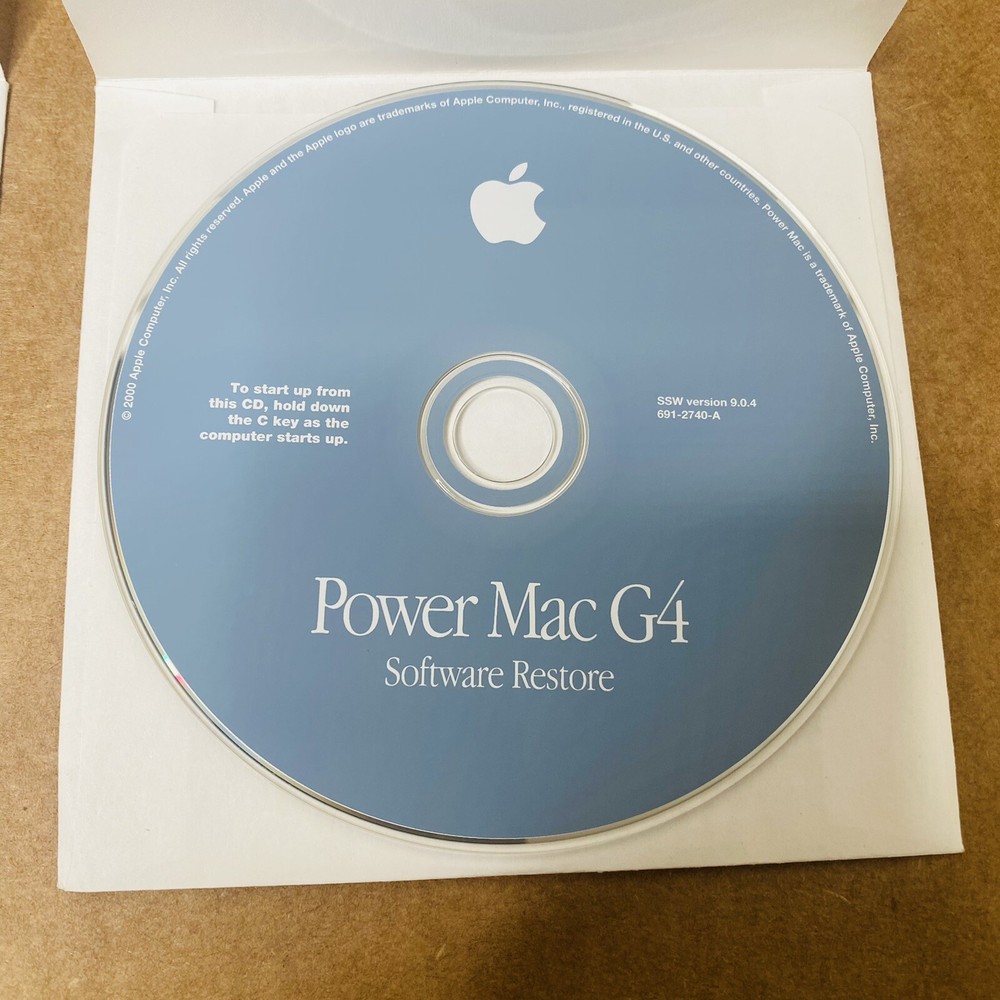 Apple Power Mac G4 Software Install & Restore CD Disk Set Version 9.0.4 CLEAN
