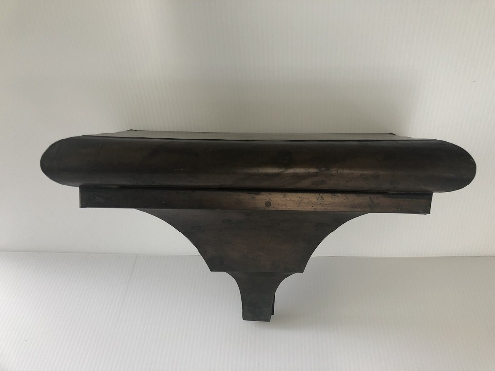 Vintage Architectural Distressed Tin Shelf.