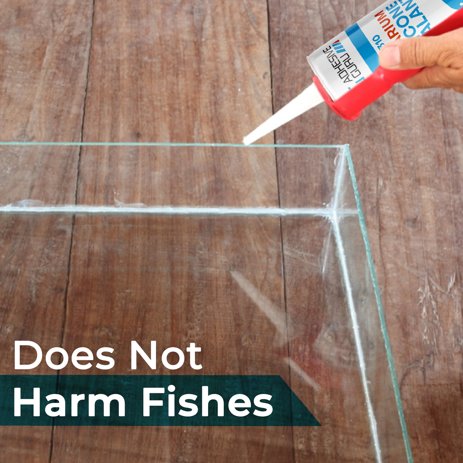 Aquarium Silicone Sealant Clear (10.5 fl oz), 100% Non-Toxic for fish 1 pk