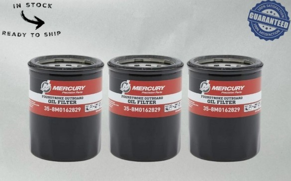 Mercury OEM Outboard Oil Filter for Mercury 25-115hp 35-8M0162829-3PACK