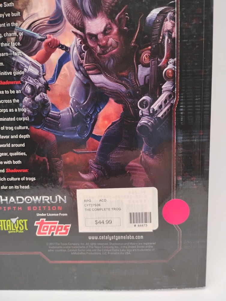 Shadowrun Fifth Edition - The Complete Trog - Runner Resources *NEW*