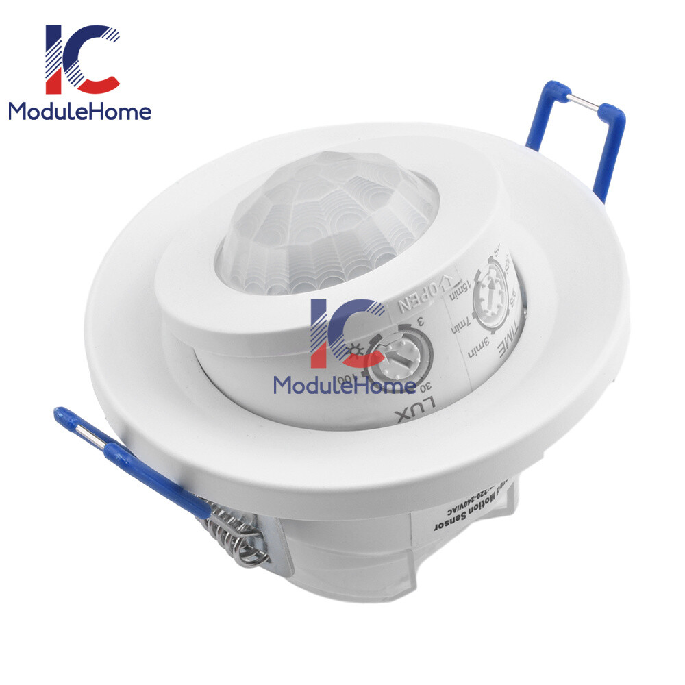 AC220-240V PIR Motion Sensor Detection Embedded Rotary 360° Motion Sensor-