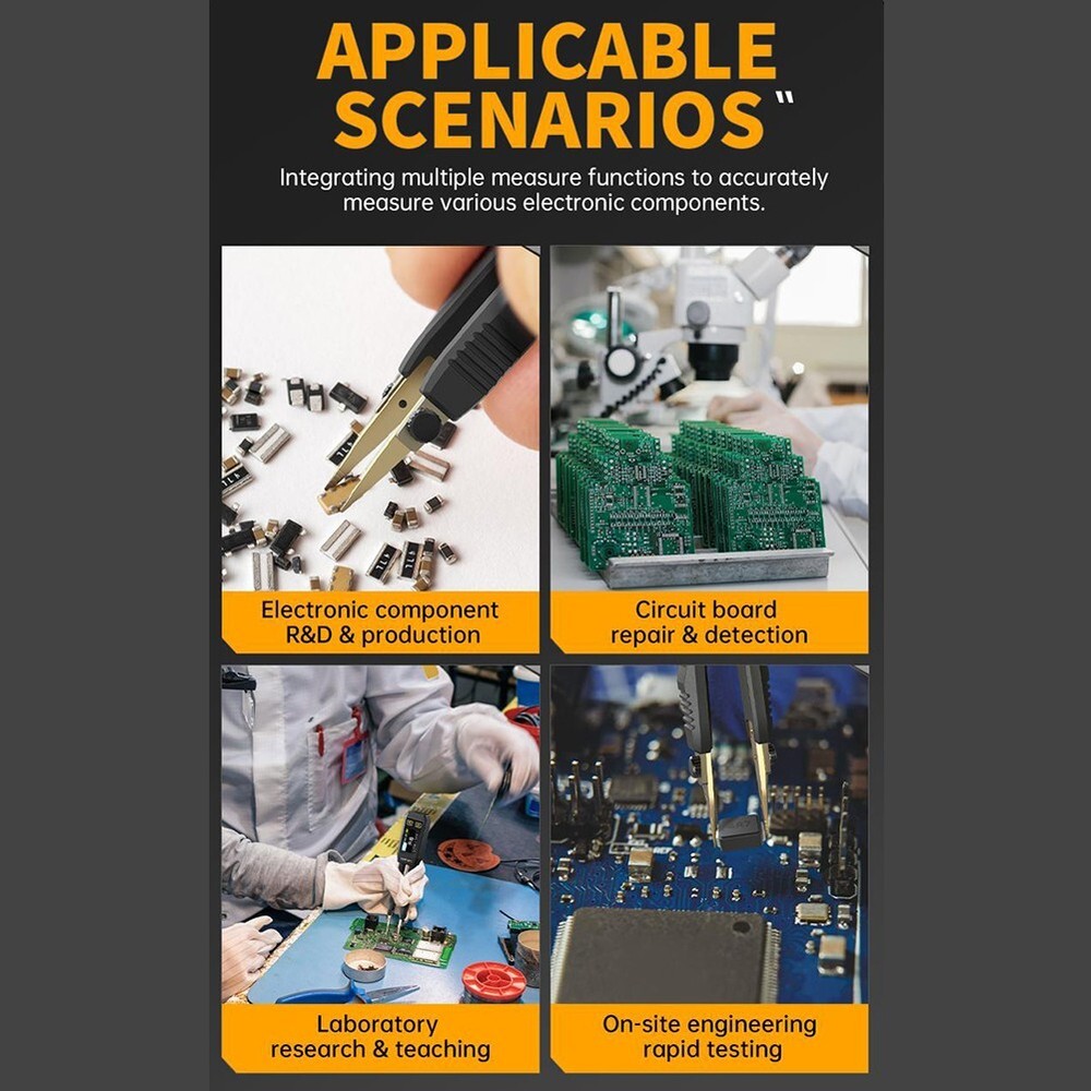 High Accuracy LCRST1 Digital Bridge Meter 3 Frequency Testing Auto Detection