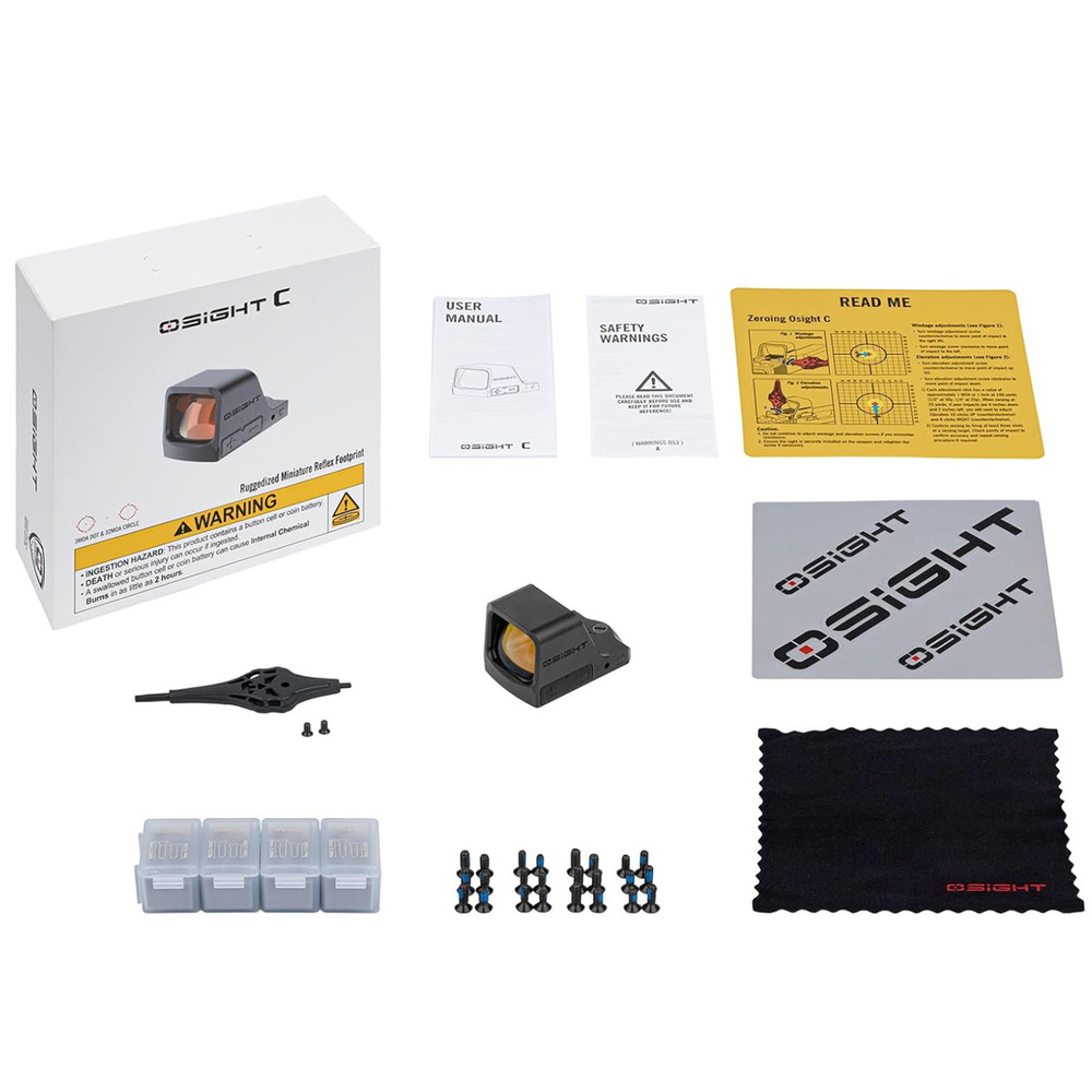 OSIGHT C-RD Red Multi-Reticle Open Reflex Sight