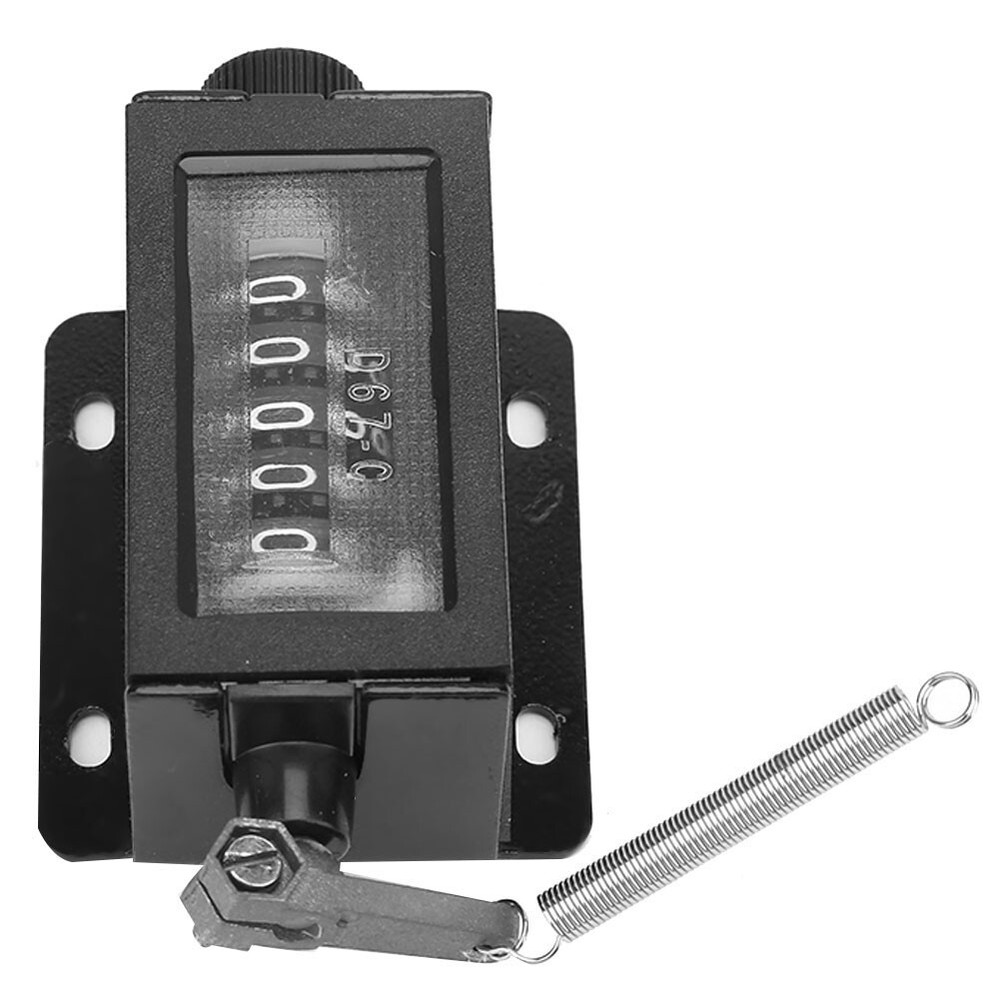 Mechanical 5-Digits Click Counter Pull Stroke Manual Hand Tally Counting