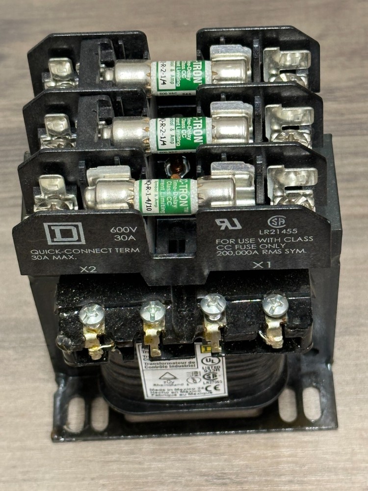SQUARE D 9070TF100D3 - TRANSFORMER CONTROL 100VA 208V-120V