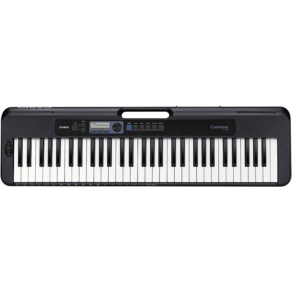 Casio Casiotone CT-S300 61-Key Digital Keyboard Essentials Bundle Blue