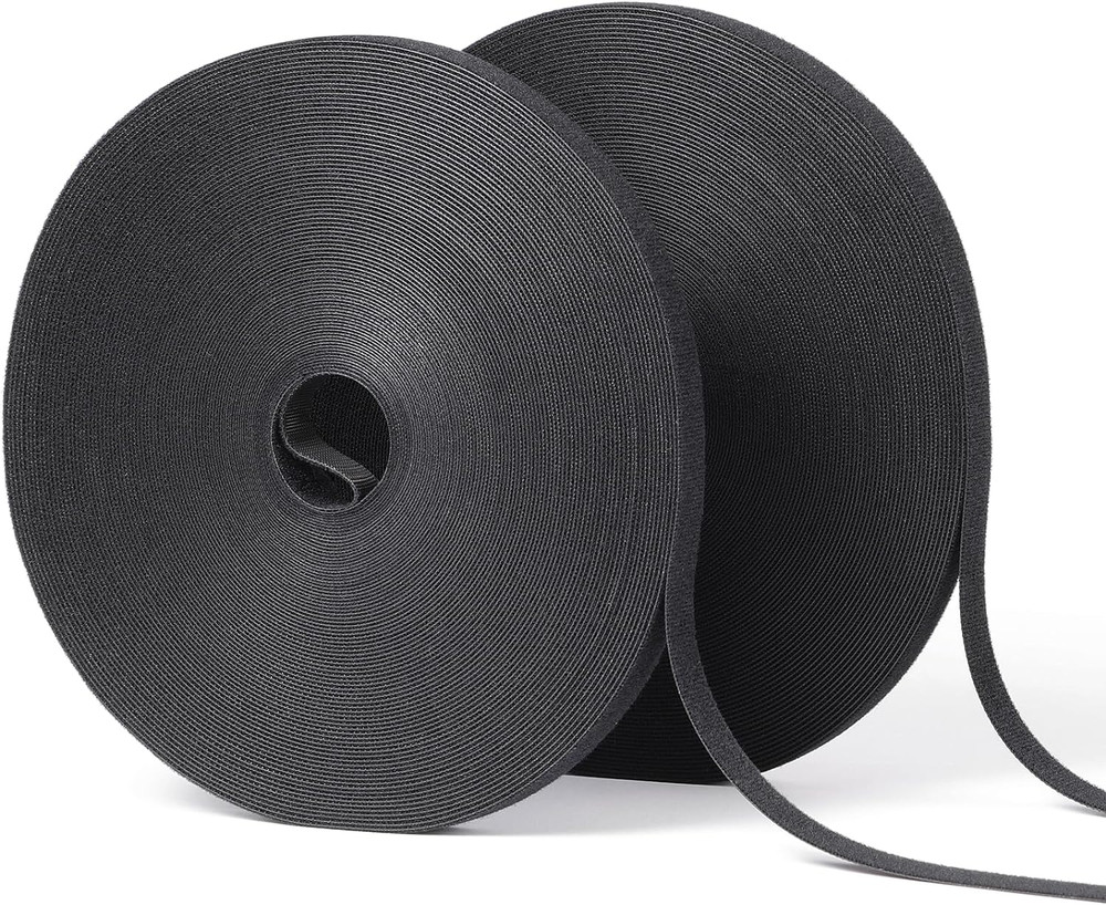1/2In X 200Ft Hook and Loop Roll | Double-Sided Strips, Self-Gripping Straps | R