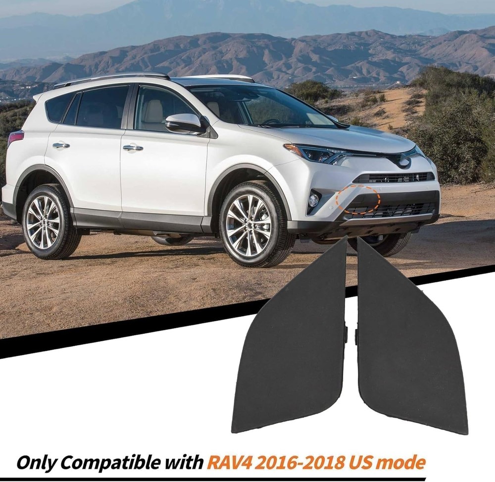 Front Left and Right Bumper Tow Hook Eye Cover Cap Compatible with 2016-2018 Mod