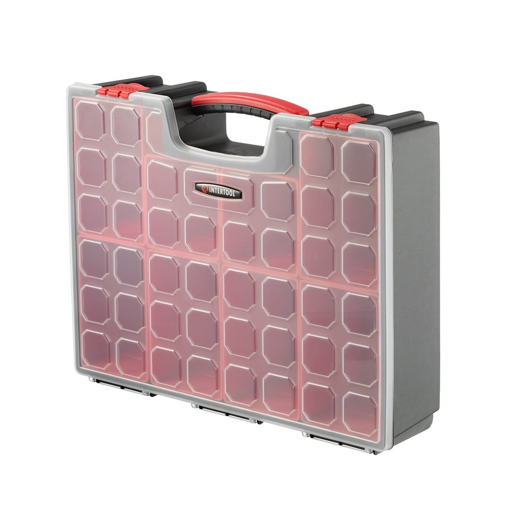INTERTOOL Hardware Organizer with 8 Deep Removable Bins - Small Parts Storage...
