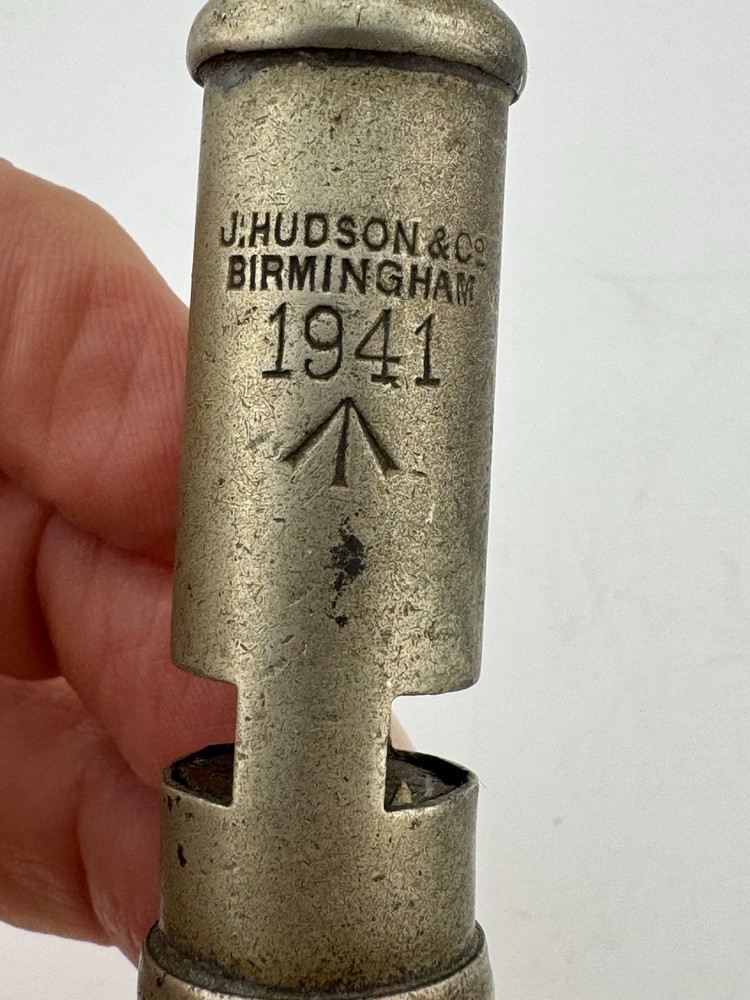 J Hudson & Co 1941 WWII British Military Whistle Birmingham