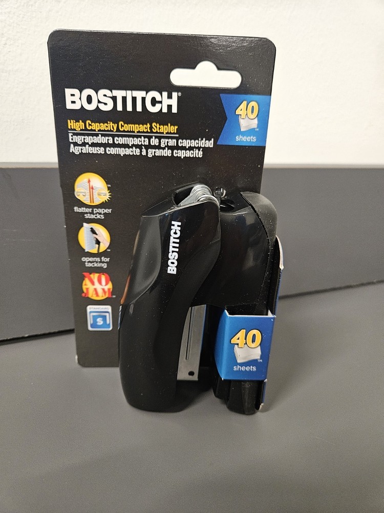 New Bostitch B175BLK Flat Clinch Stapler - 40 Sheets