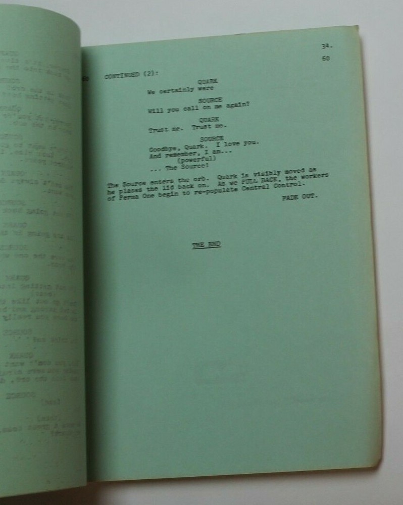 QUARK / 70's Sci Fi TV Script "May the Source Be with You" STAR WARS Spoof