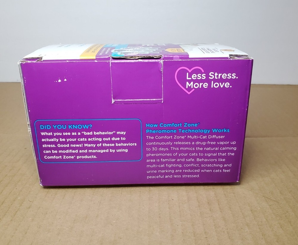 Comfort Zone MultiCat Calming Diffuser Refill for Cat Calming - 4 Pack (READ!)