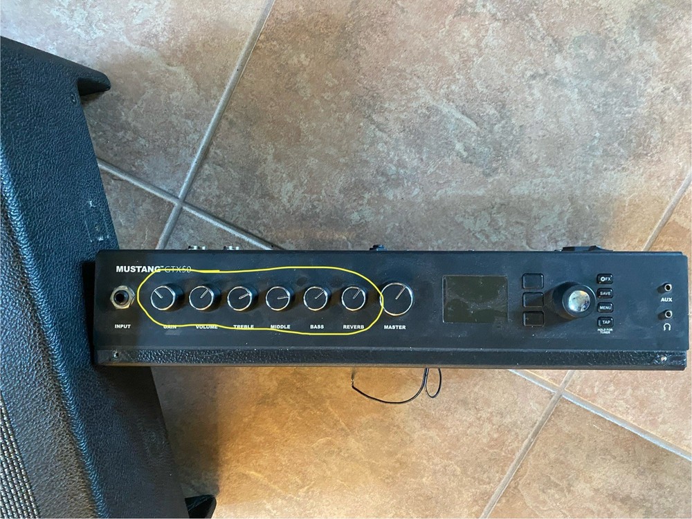 Knobs from a Fender GTX50 (2021)