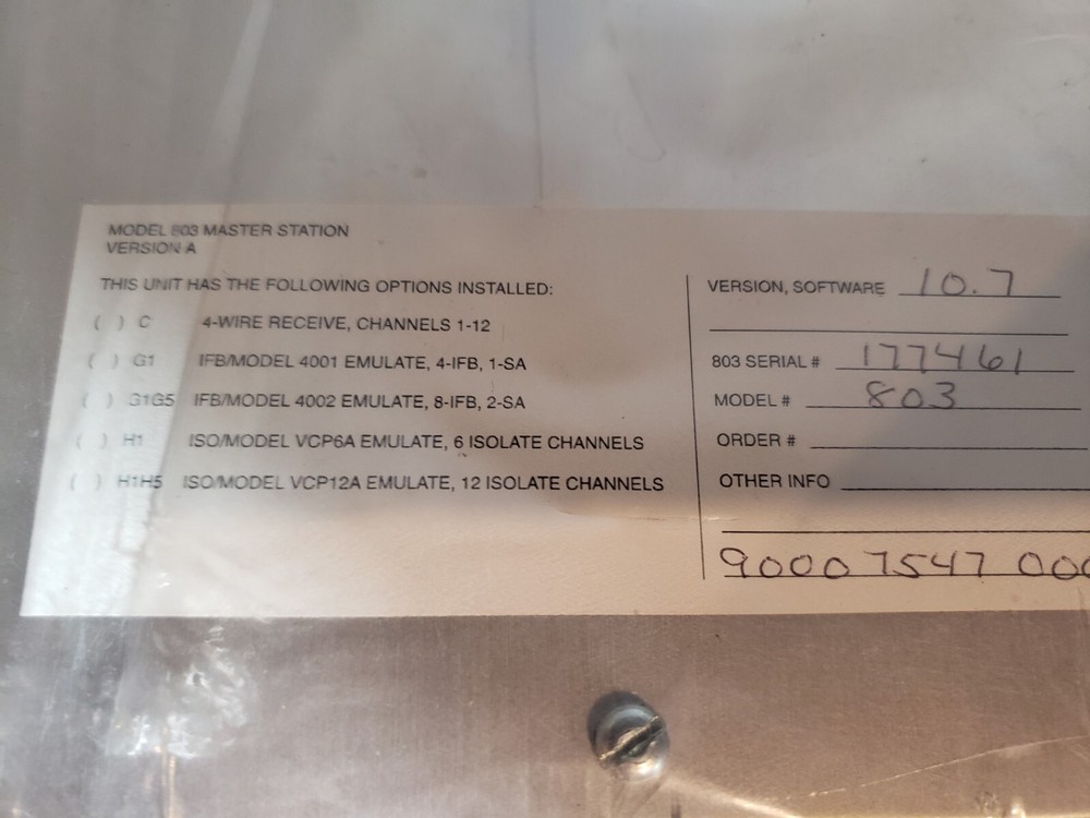 Telex RTS Systems Model 803 12-Channel Programmable Master Station w Rack Ears