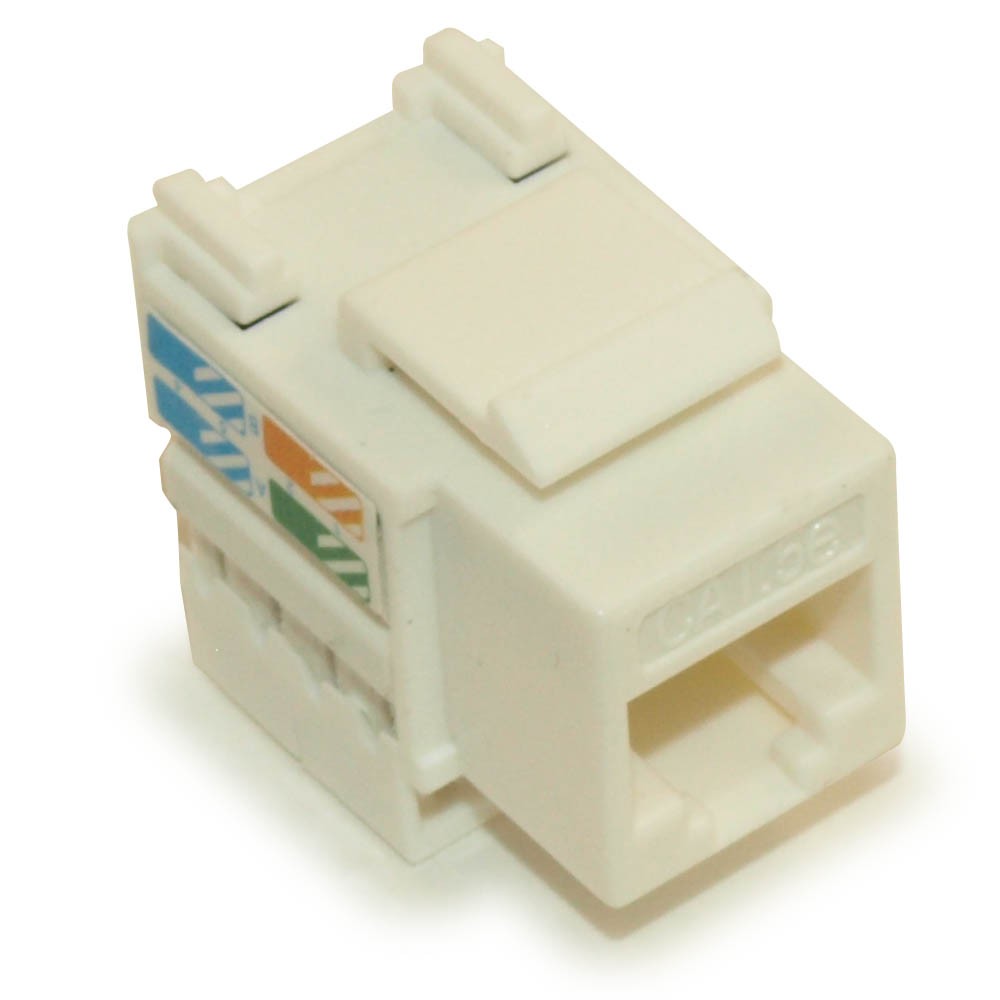 Keystone Jack Insert/Punch-down - Cat 5E RJ45 Networking White
