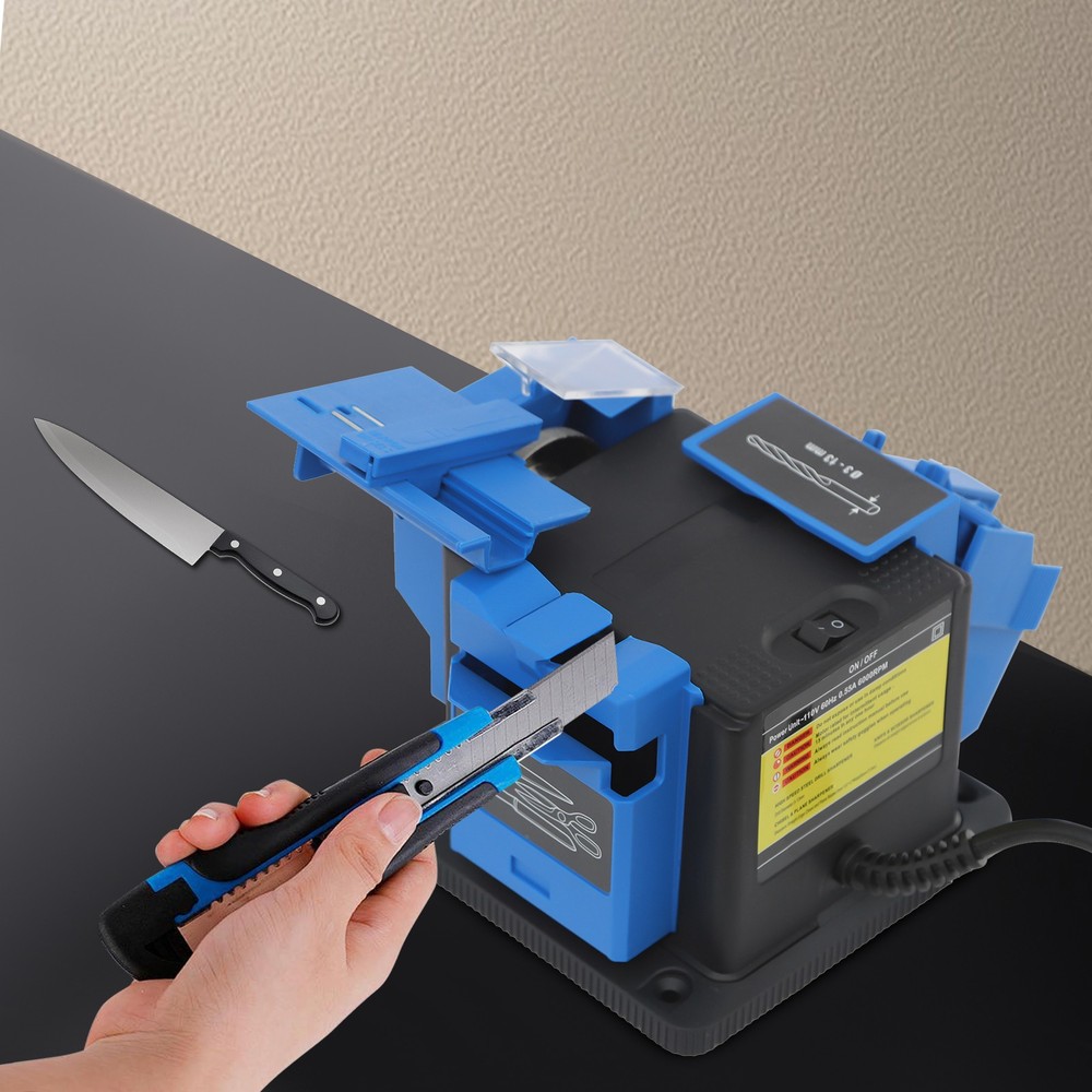 110v Electric Multitask Sharpener Knife Scissor Drill Sharpening Machine 96w