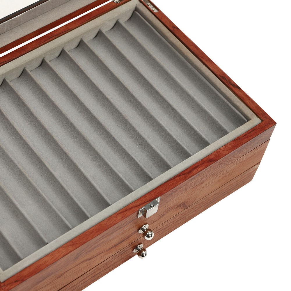 Log Color Pen Display Case 34 Slots Pen Display Case Holder Rectangular Retro US