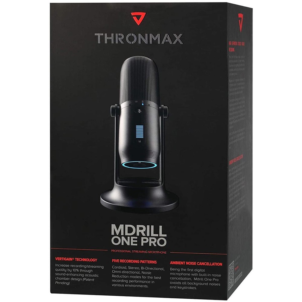 Thronmax MDrill One USB Microphone with Tabletop Stand, Slate Gray
