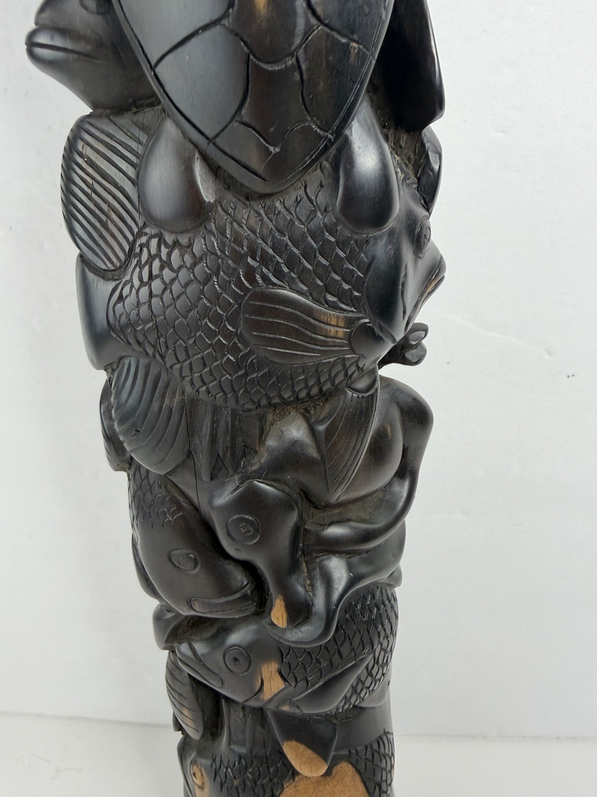 Vintage Hand Carved Solomon Islands Sea Spirit Tower Sculpture Gatokae Island