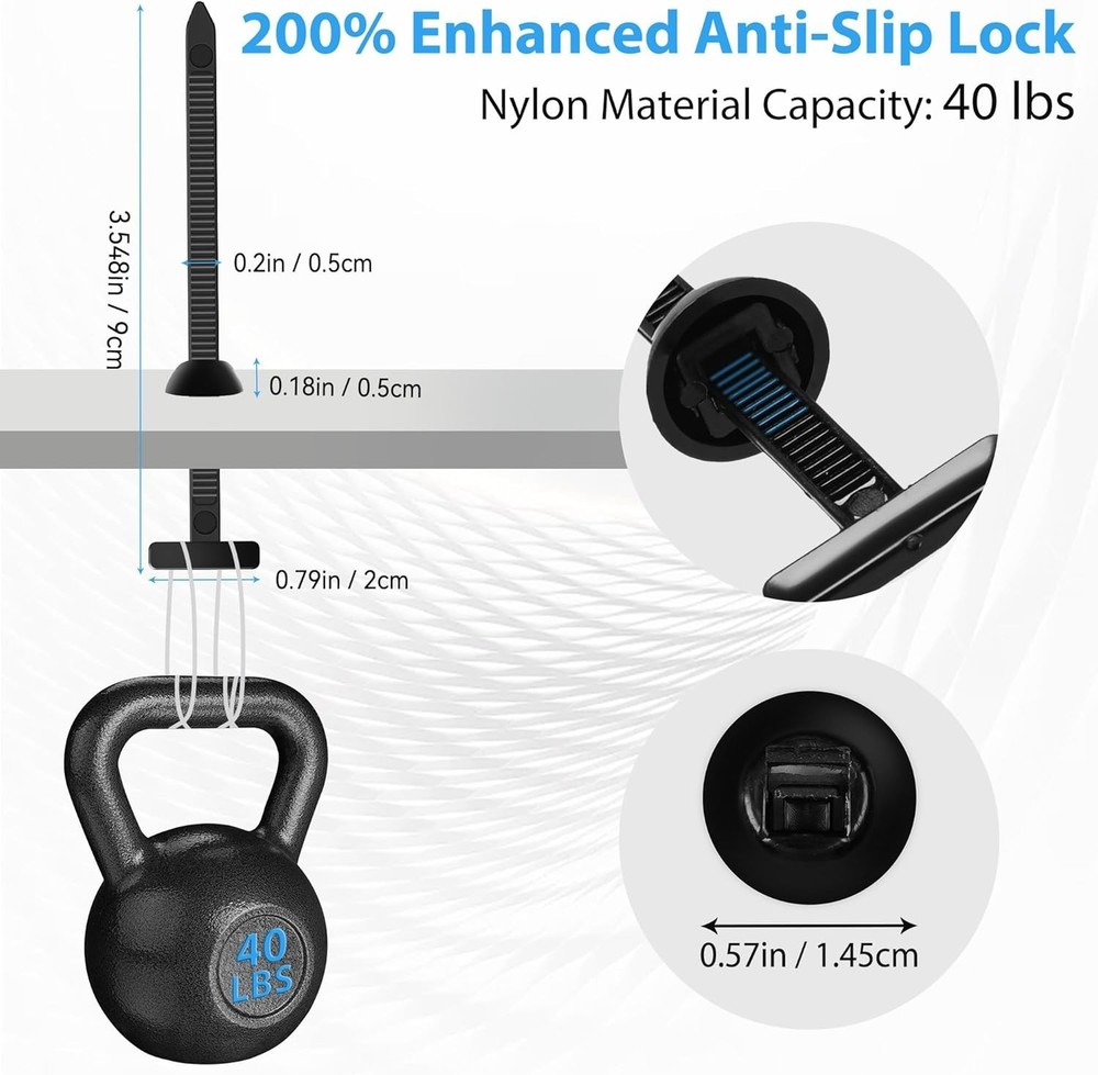 Quick Install Nylon Zip Ties - 400 Pcs UV Resistant Fasteners for Projects