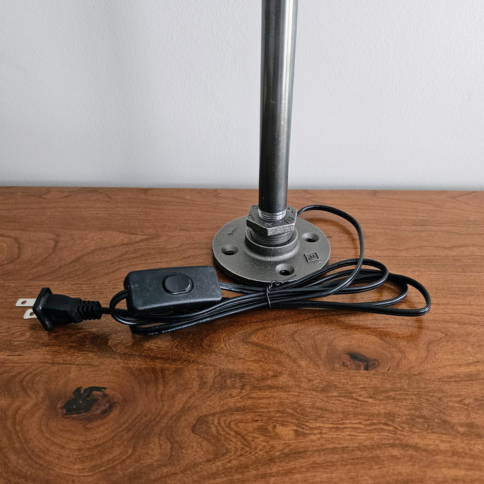 Glass Insulator and Industrial Pipe Table Lamp. Steampunk Lamp.