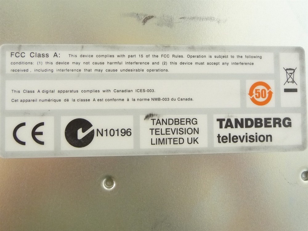 TANDBERG ERICSSON EN8092 HD SDI MPEG-4 AVC HTTP AUTHENTICATION ENCODER AC3