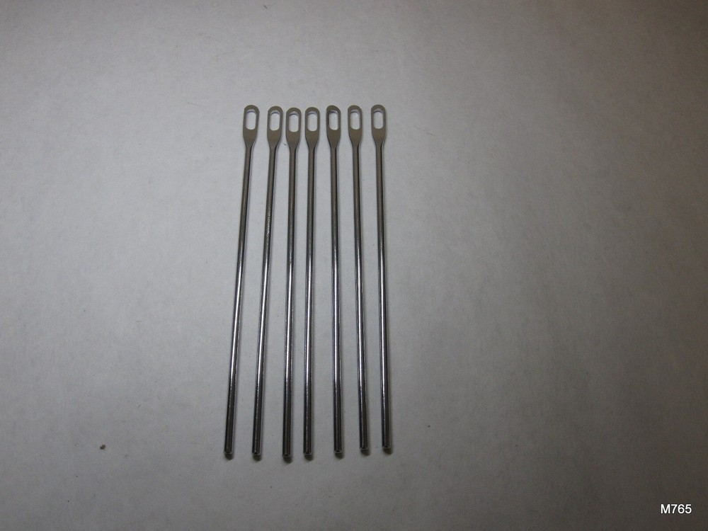 7 Qty Stainless Steel 8-1/2" Flat Tip Drawstring Needle Threader