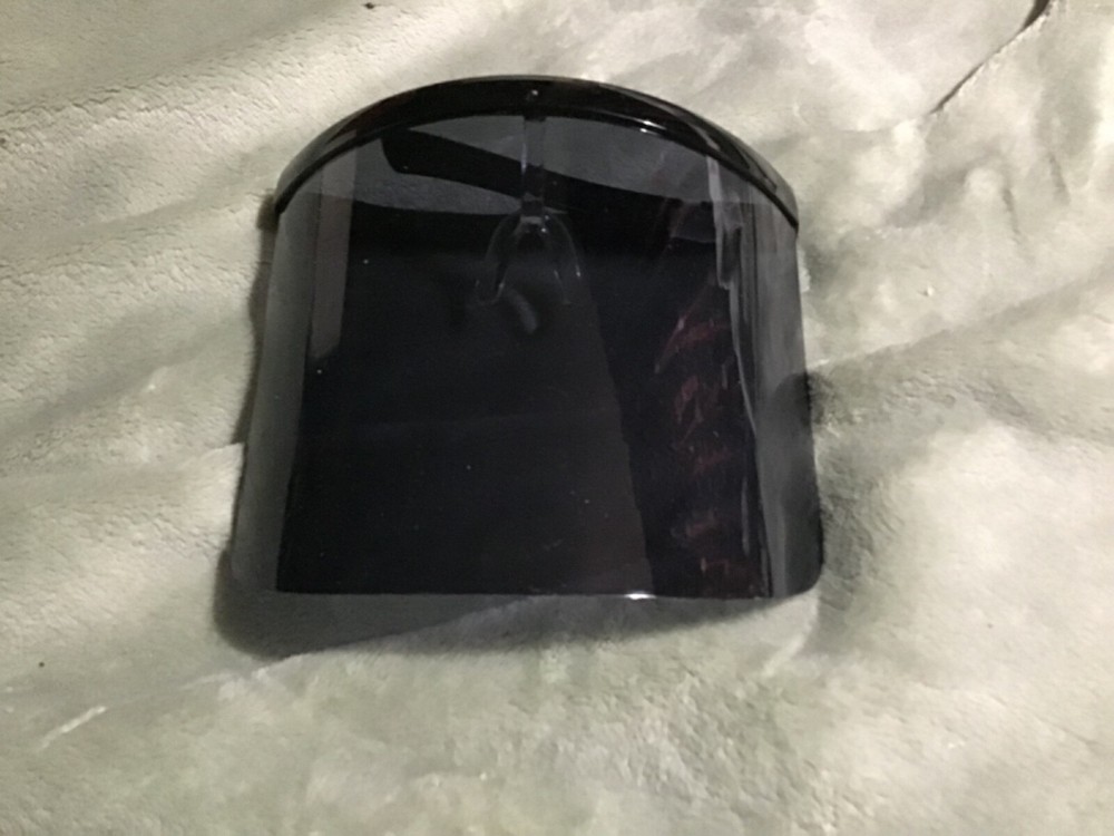 black plastic face shield new with tags