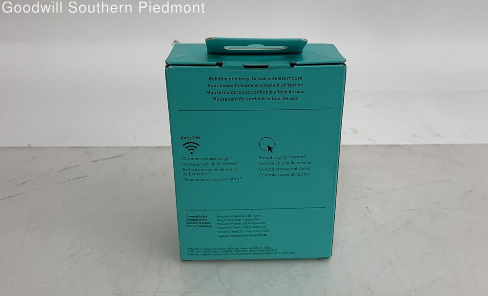 Logitech M185 Wireless Mouse - Black - New