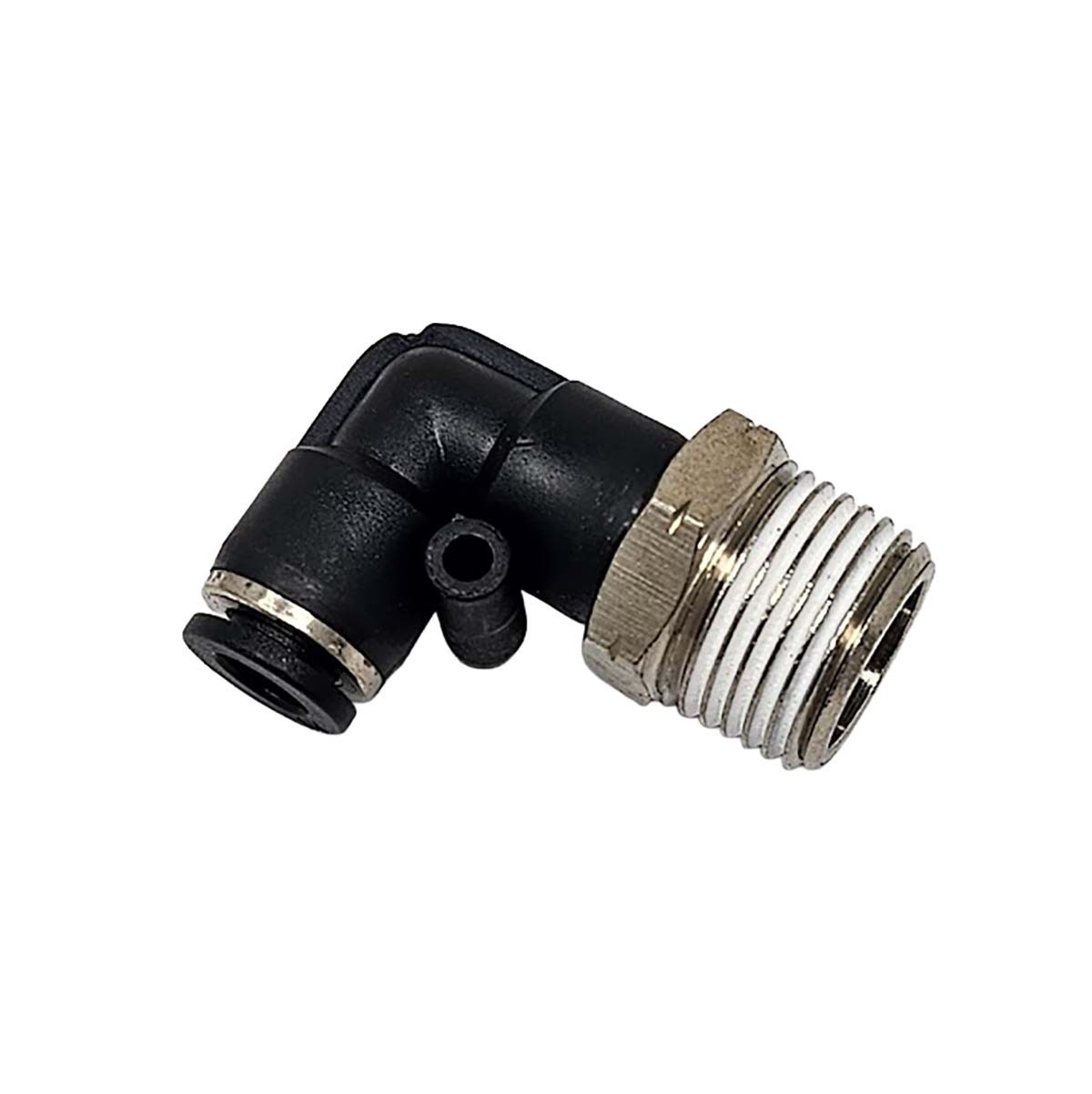 Stainless Steel 3/8 inch NPT x 1/4 inch 90 Quick Connect Plastic (10-Pack)