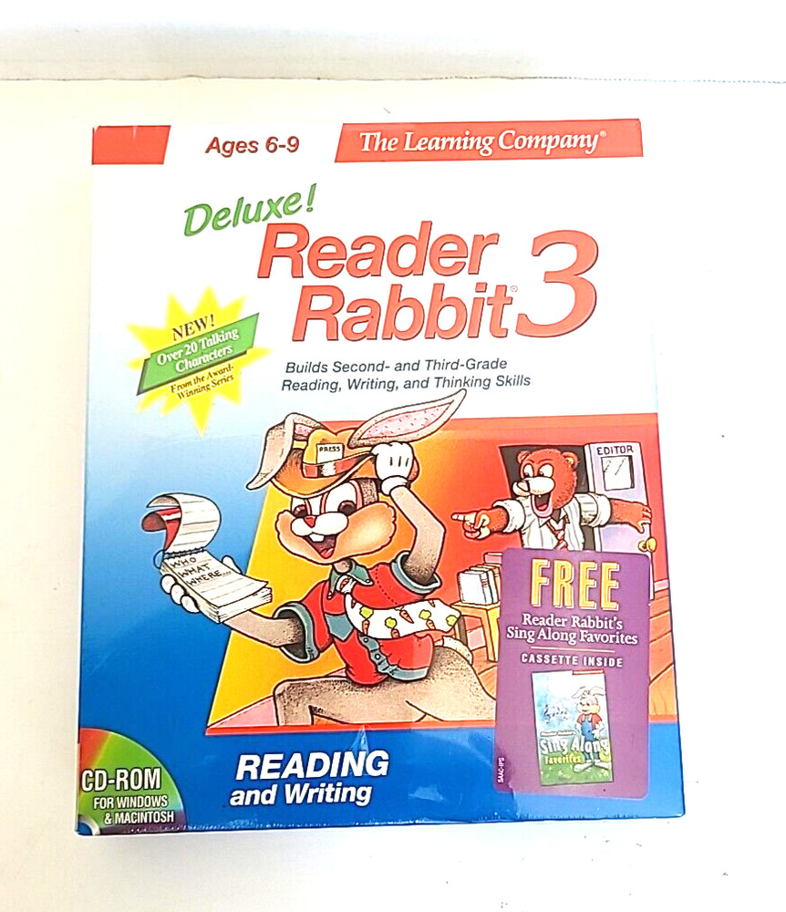 READER RABBIT 3 Deluxe Learning Company 1997 CD-ROM Video Game Windows Mac