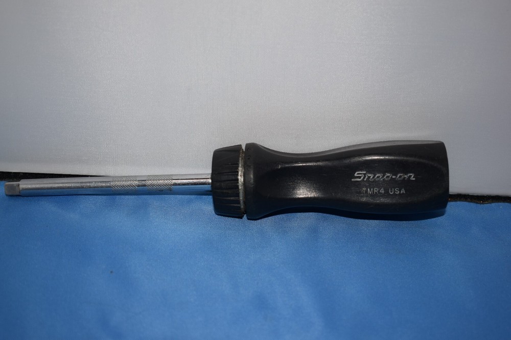 Snap-On Tools 1/4" Ratcheting Socket Screwdriver W/Black Hard Handle TMR4 D-2