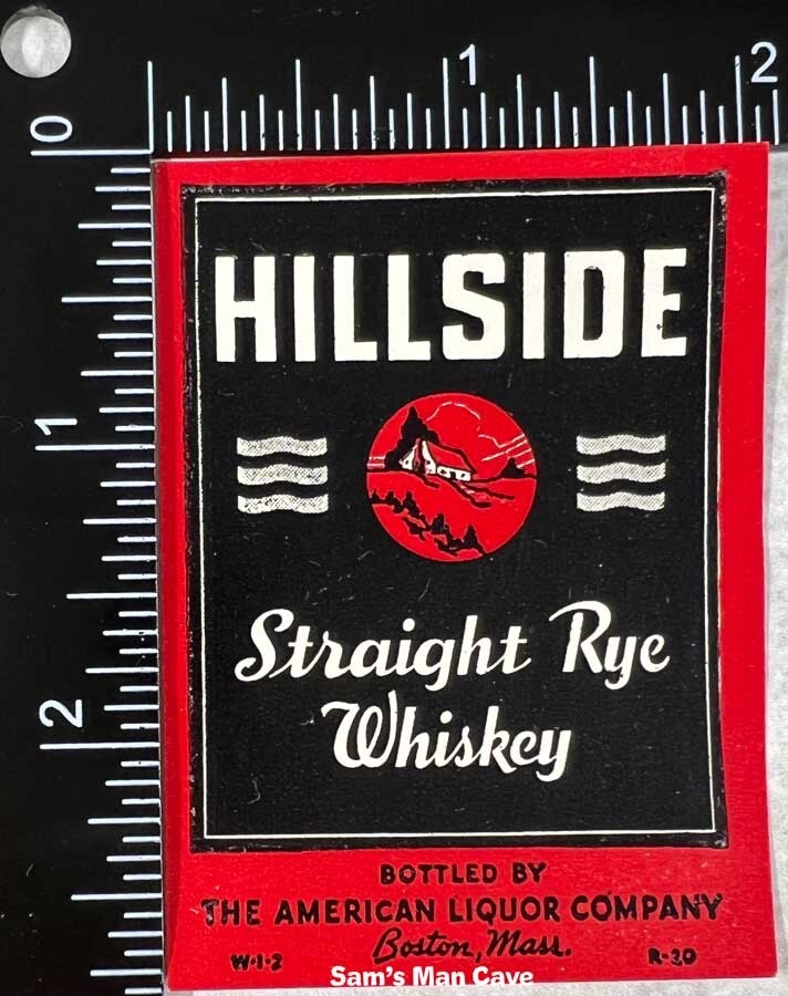Hillside Straight Rye Whiskey Label - MASSACHUSETTS