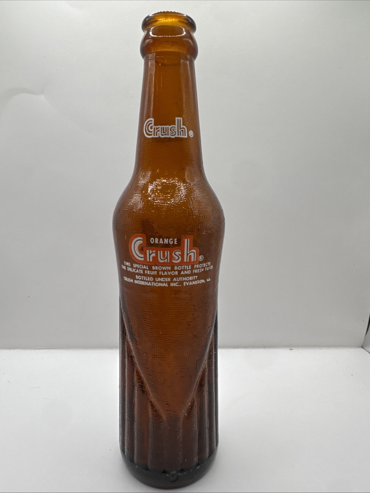 Orange Crush 10 oz Amber Brown Soda Bottle