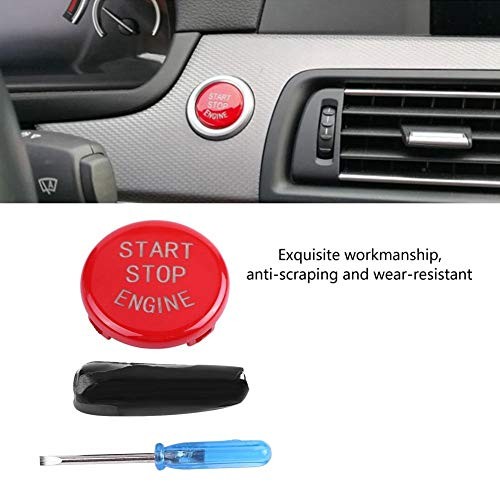 Car Engine Start Stop Switch Button Cover for E Chassis 3 Series E90 E91 Red
