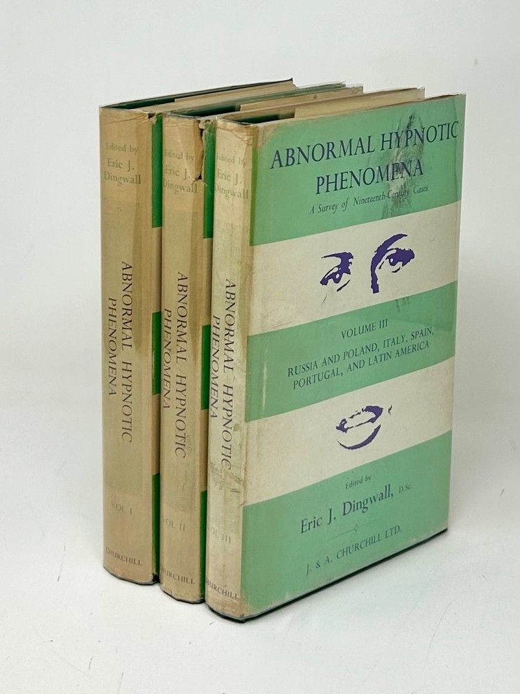 Eric John Dingwall / 3 Volume First Edition Set Abnormal Hypnotic Phenomena